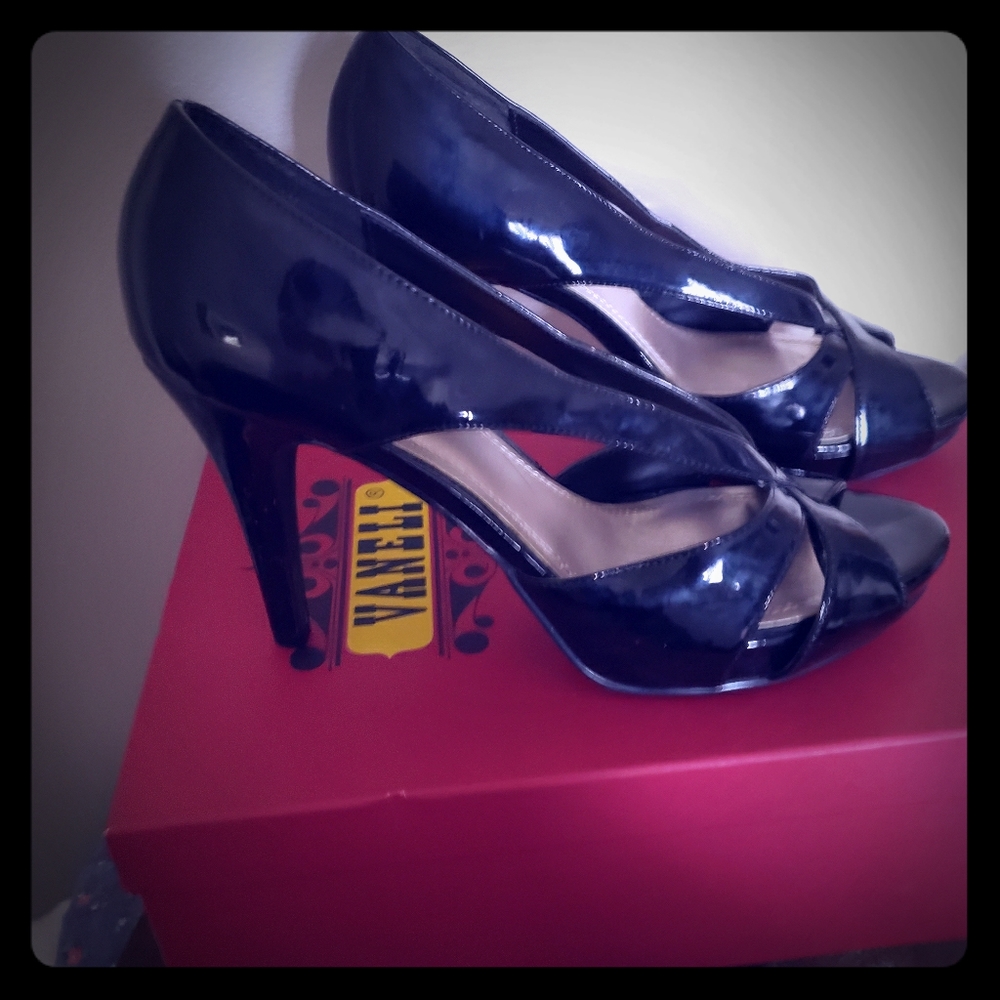Ladies patent leather shoes.